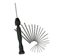 26 Pièces Perceuse Manuelle Seule Extrémité, Mini Mandrin 0,3-3,2 | Lot, Forets 0,5 à 3mm, Acier et Alliage D’aluminium, Noir, pour Bijoux et Montre