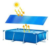 260 * 160 CM couverture tissu tapis bulle couverture cadre piscine pour jardin piscine couverture anti-pluie anti-poussière - Bleu