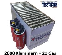 2600 agrafes 38mm galvanisées + 2x gaz pour l'agrafeuse à gaz SENCO GT40i-M KL-19.1