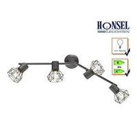 2605.032 spot de plafond ran gris mat, grille chrime, spots pivotant, douille e14 fischer honsel 22266