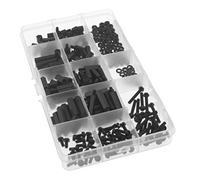 260pcs M3 Nylon M-F Entretoises hexagonales Vis Écrou Assortiment Kit