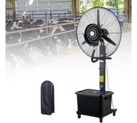 260W Ventilateur extérieur de brumisation 3 vitesses pour la serre de magasin de garage de patio.Brouilloire de refroidissement de 4-12 ° F avec grand réservoir et oscillation.Airflow centrifuge silen