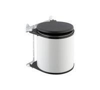 Brabantia Poubelle encastrable De Luxe 15 L 428081 blanc-noir