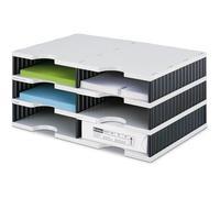 Styro Module de base doc trio - 6 compartiments - 33,1 x 22,3 cm (gris/noir)