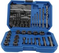 26PCS Outils de démontage de boulons ?40Cr Extracteur de vis à spirale Multi Spline Nut Remover Set with Left Hand Drill Bit