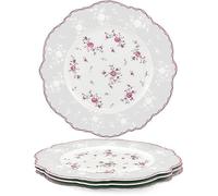 27.5cm Assiettes Ptes en Porceine,Grand Assiette Bnche Rose,Vintage Service de pour 4 10,8 Assiette pte ASSIETTE
