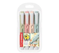STABILO Surligneur Swing Cool NatureCOLORS – étui de 4 couleurs pastel