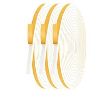27M Joint Porte Isolation, 6mm x 3mm Joint Fenetre Isolation Anti Froid Blanc, Bande Etancheite Autocollante Isolant Fenêtre Contre le vent, Anti Pluie, Anti-bruit (Blanc, 9Mx3 Rouleaux(6x3mm))