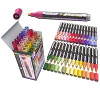 28 crayons de couleur acryliques, motifs de fleurs sauvages, pointe fine, 3 mm