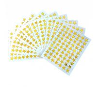 2800 Pièces Gommettes Étoiles Dorées, Autocollants de Récompense pour Enfants et Élèves, Stickers Étoile Auto-adhésifs pour Enseignants, École, Scrapbooking et Décoration DIY