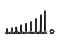280Pcs M3 Assortiment Vis Boulon Douille Hexagonale, Vis à Six Pans Creux à Tête Hexagonale en Acier Allié Assortiment Vis et Ecrous M3 x 4/5/6/8/10/12/16/20/25mm (Noir)