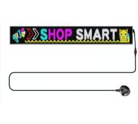 287 cm x 29,4 cm double rangée affichage flexible LED panneau matriciel panneau défilement LED panneau programmable contenu parfait pour la publicité de zone d'affaires (29,4 x 287 cm affichage double
