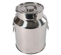 28L Pot à lait en acier inoxydable Pot à lait étanche à l'air avec fermeture à serrage et joint en caoutchouc Couvercle anti-fuite Pot de transport pour le stockage de l'eau, du lait, du vin, de l'hui