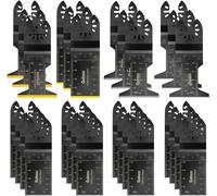 28Pcs Lames de Scie Oscillantes, 6 lames de scie oscillante en titane, Coffret des Accessoires d'Outil Multifonction Oscillant, Lame de Scie Universelle pour Dremel, Bosch,Dewalt, etc