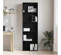 29344 |Etagère bibliothèque - MEUBLECHIC - avec stockage - Pour salon - chêne noir 60x30x189 cm bois d'ingénierie""Printemps/été