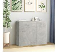 2980VENTE BEST•Armoire latérale Moderne Buffet à tiroirs Commode Buffet Gris béton 88x30x70 cm Aggloméré SIZE:88 x 30 x 70 cm