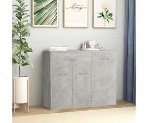 2980VENTE BEST•Armoire latérale Moderne Buffet à tiroirs Commode Buffet Gris béton 88x30x70 cm Aggloméré SIZE:88 x 30 x 70 cm