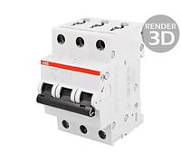 ABB S203M-B20 - Disjoncteur, Char. B, 20 A, 3 pôles