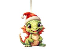 2D Cartoon Cute Dragon Christmas Acrylic Ornament Christmas Tree Decoration Pendentif Christmas Ornaments Christmas Ornaments Car Holiday Ornament Car Pendentif Christmas Decoration VmV745 (B, Taille