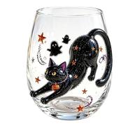 2D Halloween Artisan Glassware Collection - Spooky Drinking Glasses 10.7cm Vintage Spider Beer Cup With Pumpkin Skull Ghost Raised Details For Wine Whiskey Coffee Home Bar Club Holiday Party