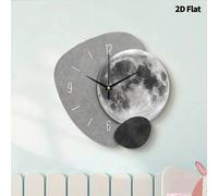 2D Horloge murale de décoration de maison de luxe minimaliste, mouvement à quartz super silencieux, sans tic-tac, horloge murale décorative silencieuse convenant pour le salon, la chambre à coucher et