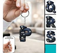 2D Porte-clés plat en acrylique uniforme avec 26 lettres, porte-clés original, accessoire mode, convient à diverses occasions, cadeau parfait pour les amis, accessoires, porte-clés, cadeau d'anniversa