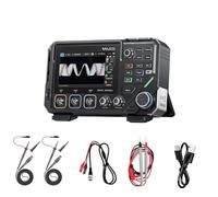 2D15P Oscilloscope Numérique 2 Canaux 100MHz, 3 en 1 Générateur de Signaux DDS/Oscilloscope/Multimètre à 4,5 chiffres, 19’999 TRMS, Fréq D'échantillonnage de 500MS/s, Écran Tactile de 4,3’’