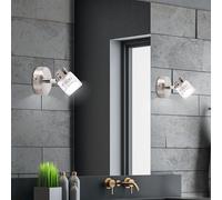 2er Set Mur Lumières Verre Cube Projecteur Mobile Sommeil Chambre Nuit Lumières