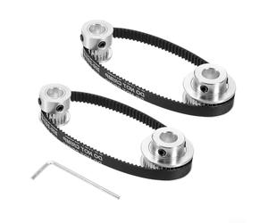 2GT Poulie de renvoi 20 et 36 dents Alésage 8 mm Kit de courroie de distribution en aluminium pour machine de découpe d'engrenage
