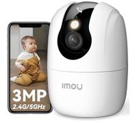 2K(3Mp)Caméra Surveillance Wifi Intérieur 360°,Wi-Fi 6 Double-Bande(2.4G/5Ghz),Vision Nocturne Couleur,Détection De Personnes