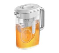 2L Carafe Eau avec Couvercle de Filtre, Pichet à Eau Plastique avec Couvercle et Poignée, Pichet a Jus, Pichete à Thé Glacé, pour Thé Glacé, Jus, Limonade, Lait, Boissons Froides ou Chaudes