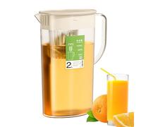 2L Carafe Eau, Pichet à Eau Plastique avec Couvercle et Poignée, Pichet a Jus, Pichete à Thé Glacé, pour Thé Glacé, Jus, Limonade, Lait, Boissons Froides ou Chaudes