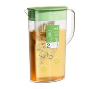 2L Carafe Eau, Pichet à Eau Plastique avec Couvercle et Poignée, Pichet a Jus, Pichete à Thé Glacé, pour Thé Glacé, Jus, Limonade, Lait, Boissons Froides ou Chaudes