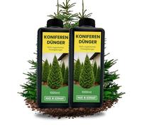 2L Engrais conifère à long terme organique I Engrais Liquide organique pour conifères 2 litres pour Thuja Occidentalis, pin, sapin, mélèze, Douglas, Cèdre, If Engrais Liquide 2000ml Thuja