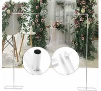 2m d'arc de mariage en métal arc de fond blanc ballon arc étagère de fleurs bricolage mariage décor fête d'anniversaire événement