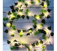 2M Feuille Guirlande Lumineuse, Plantes Artificielles avec 20 LED et Vert Feuille, Chaîne Lumières LED de Vigne (1 PCS)