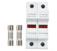 2P PV Porte-fusible 1000 V CC pour socle de fusible solaire 10 x 38 mm 2 pôles IP68 étanche CC 1000 V Porte-fusible 32 A pour centrale de balcon Porte-fusible 2P avec affichage LED 10 x 38 mm (25 A)