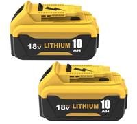 2Pack 18V 10000mAh Compatible pour Dewalt Batterie 18V Compatible pour Dewalt Batterie DCB184 DCB180 DCB181 DCB182 DCB200 DCB201 DCB204 avec indicateur LED