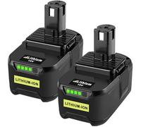 2Pack 8.0Ah remplacemet pour Ryobi 18V Batterie RB18L50 18V 8.0Ah Batterie de Rechange RB18L50 RB18L40 RB18L25 RB18L15 RB18L13 P108 P107 P122 P104 P105 P102 avec indicateur LED