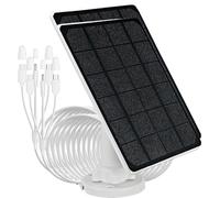 2Pack Panneau solaire 5V/3W pour caméra de sécurité avec connecteurs micorUSB/Type-C/DC3513, étanche, câble de charge de 3m, compatible avec Reolink argus3/3pro/pt altru/2/2E/eco/pro/pt 2k/pt/go/go