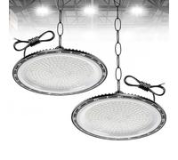 2Pack UFO High Bay Lumière 500W, 20000LM Spot High Bay Lumière Blanc Froid 6500K Projecteur LED Industriel, Étanche IP65 UFO LED Spot Intérieur pour Usine Atelier Garage