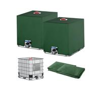 2PC Bache pour Cuve IBC 1000L Bâche Recuperateur d Eau de Pluie Anti-UV Anti-Poussière Bache de Reservoir d'eau Couvercle Vert