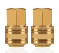 2pc couplage à air comprimé bouchon interne 3/8 "filetage intérieur bouchon de couplage en laiton douille d'accouplement bouchon de tuyau prise de soupape bouchon fileté