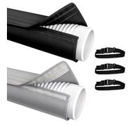 2PC Gaine isolante climatisation | 150cm Manchon d'isolation portable pour tuyau AC | Gaine climatiseur mobile Bande Thermique tuyaux d'échappement | Kit calfeutrage climatiseur Accessoires protection