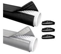 2PC Manchon d'isolation portable pour tuyau AC | 59in Gaine isolante tuyau climatisation | Gaine climatiseur mobile Bande Thermique tuyaux échappement | Calfeutrage climatiseur Accessoires protection