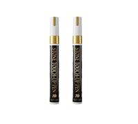 2PC Stylo Marqueur De Pierre Tombale Dorée,Stylo De Retouche De Pierre Étanche,Stylos Acryliques Pour Peindre Des Pierres Tombales