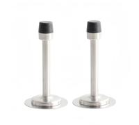 2pcs 105mm Butoir de Porte Mural en Acier Inoxydable avec Embout Caoutchouc