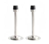 2pcs 120mm Butoir de Porte Mural en Acier Inoxydable avec Embout Caoutchouc
