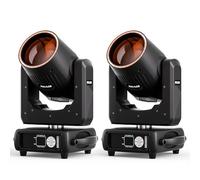 2PCS 295W Beam Lyre LED, Mise au Point Électronique 14+1 Motifs 13+1 Couleurs 48-Prismes Effet d'Atomisation pour Scène Club DJ Mariage Fête Noël