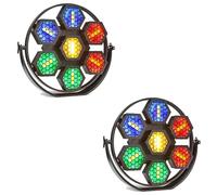 2PCS 350W COB PAR Bühnenscheinwerfer,COB Retro Scheinwerfer mit RGB Effekten,unterstützt Automatik/Sound Aktiviert/DMX Control/Blitzlicht für Theater,Bühnenaufführungen,Party und Musikfestival